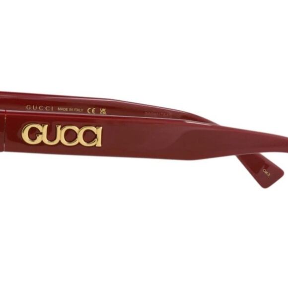 Gucci Burgandy Brown Cat Eye Acetate Designer Sunglasses SRP: $605 main image 4